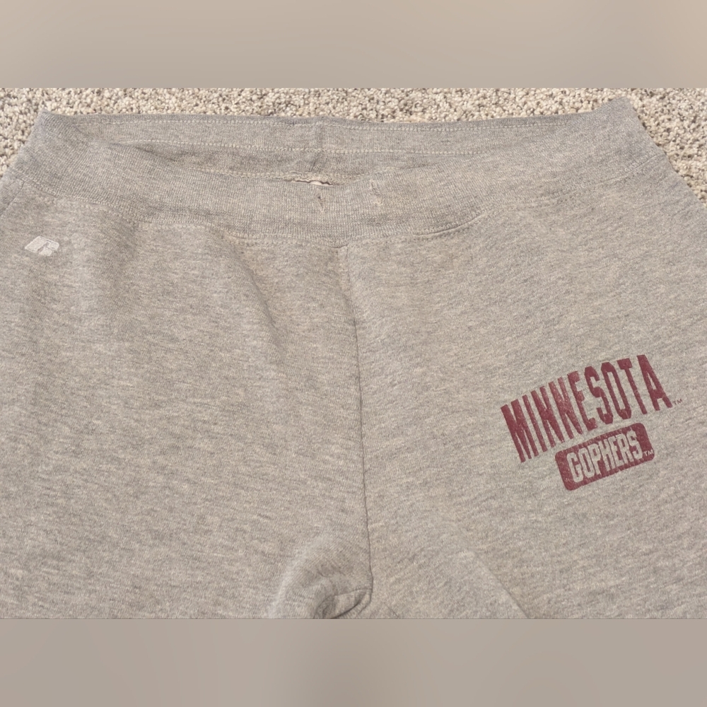 Russell Athletic NCAA College Minnesota Golden Gopher Grey Sweatpants Sz Large - Picture 7 of 13